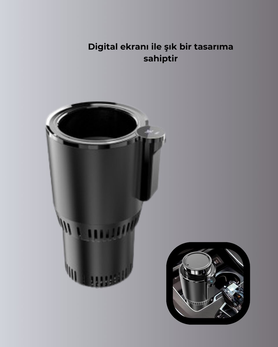 Araç İçi Isıtıcı Soğutucu Bardaklık 60°C Isıtma -4°C Soğutma 2 Araç İçi Isıtıcı Soğutucu Bardaklık 60°C Isıtma -4°C Soğutma - Görsel 2