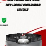 Ayarlanabilir Kafa Lambası Type-C Şarjlı Kompakt Kamp Lambası