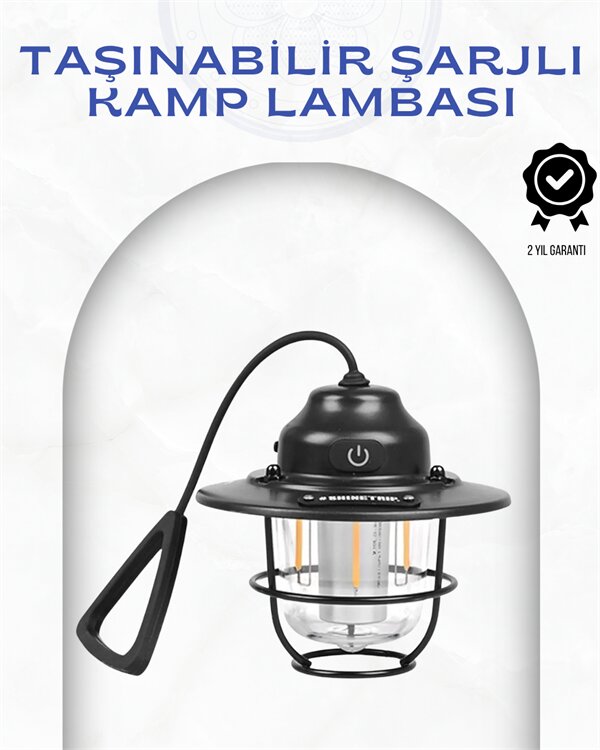 Geometrik Tasarımlı Vintage Kamp Lambası – Type-C Şarj Ayarlanabilir Parlaklık 1 Geometrik Tasarımlı Vintage Kamp Lambası – Type-C Şarj Ayarlanabilir Parlaklık