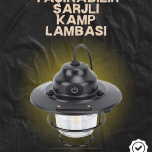 Kamp ve Bahçe İçin Retro LED Fener – Sıcak Işık Uzun Ömürlü Batarya