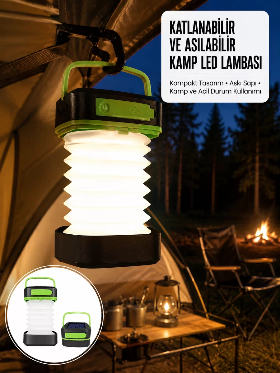 Kamp Lambası Katlanabilir Lamba Solar Şarjlı Led Lamba El Fenerli Yeni Nesil 1 Kamp Lambası Katlanabilir Lamba Solar Şarjlı Led Lamba El Fenerli Yeni Nesil