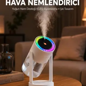 Araç ve Ev İçin Hava Nemlendirici Projektörlü Sessiz Buhar Yeni Nesil