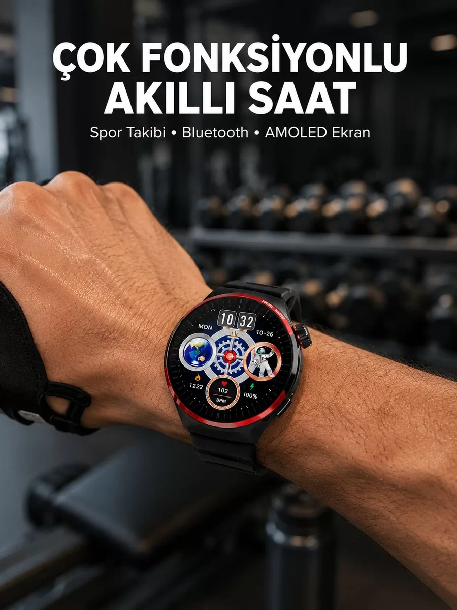 Spor ve Sağlık Takipli Akıllı Saat Kablosuz Şarj Yeni Nesil 1 Spor ve Sağlık Takipli Akıllı Saat Kablosuz Şarj Yeni Nesil