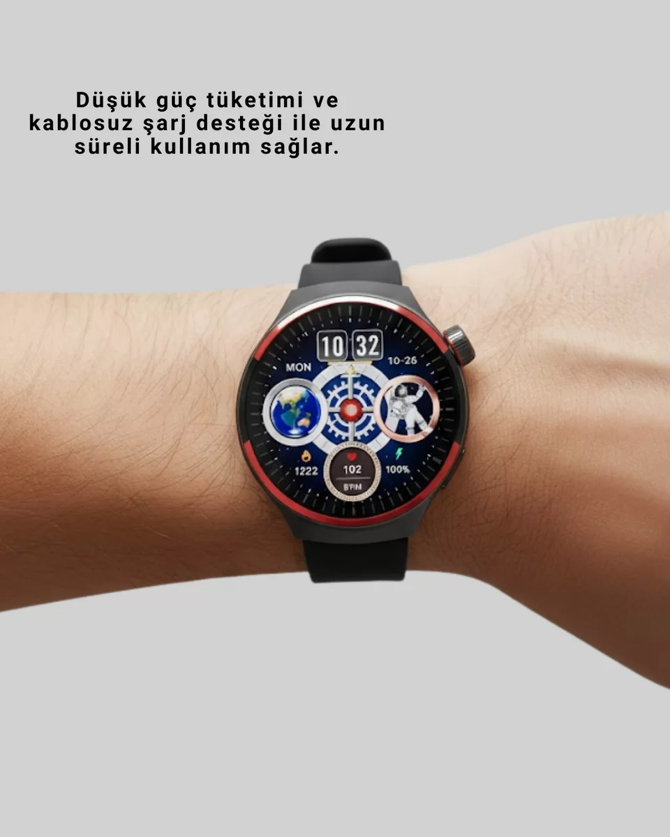 AMOLED Ekranlı Akıllı Saat Bluetooth Arama ve NFC Destekli Yeni Nesil 3 AMOLED Ekranlı Akıllı Saat Bluetooth Arama ve NFC Destekli Yeni Nesil - Görsel 3