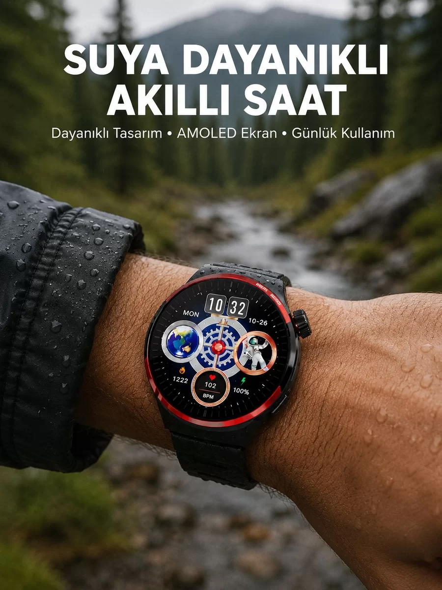 AMOLED Ekranlı Akıllı Saat Bluetooth Arama ve NFC Destekli Yeni Nesil 1 AMOLED Ekranlı Akıllı Saat Bluetooth Arama ve NFC Destekli Yeni Nesil