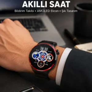 Haydiburaya 10 NFC Destekli Akıllı Saat AMOLED Ekranlı Şık Tasarım Yeni Nesil