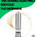 Şeffaf Hazneli Elektrikli Tuz Karabiber Öğütücü Pilli Taşınabilir Mutfak Aleti