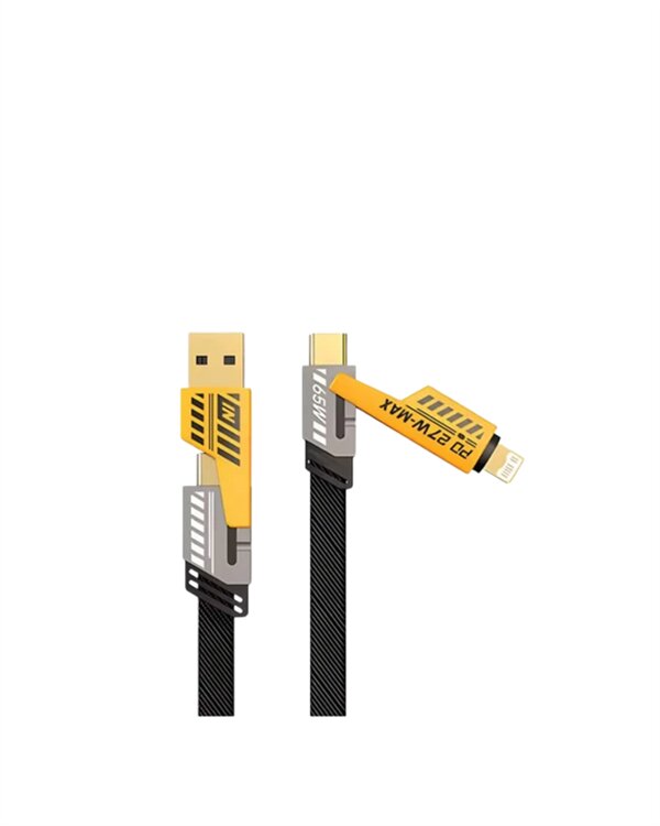 4'ü 1 Arada Metal Hızlı Veri Kablosu – 65W Güç 27W iPhone Desteği 480Mbps Aktarım 2 4'ü 1 Arada Metal Hızlı Veri Kablosu – 65W Güç 27W iPhone Desteği 480Mbps Aktarım - Görsel 2