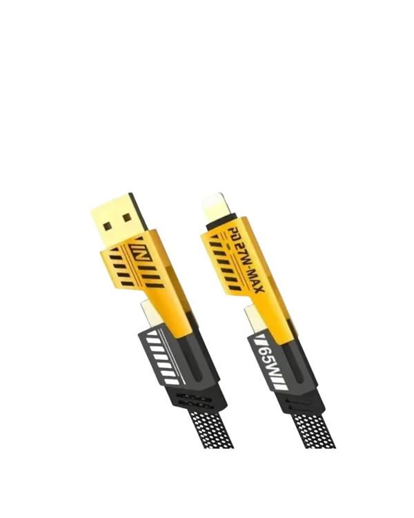 65W 4'ü 1 Arada Çoklu Şarj Kablosu – USB-C USB-A Lightning Veri ve Şarj Desteği Yeni Nesil 3 65W 4'ü 1 Arada Çoklu Şarj Kablosu – USB-C USB-A Lightning Veri ve Şarj Desteği Yeni Nesil - Görsel 3