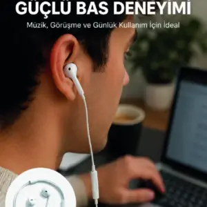Kablolu Type C Kulak İçi Kulaklık Kristal Netliğinde Ses Kalitesi Yeni Nesil