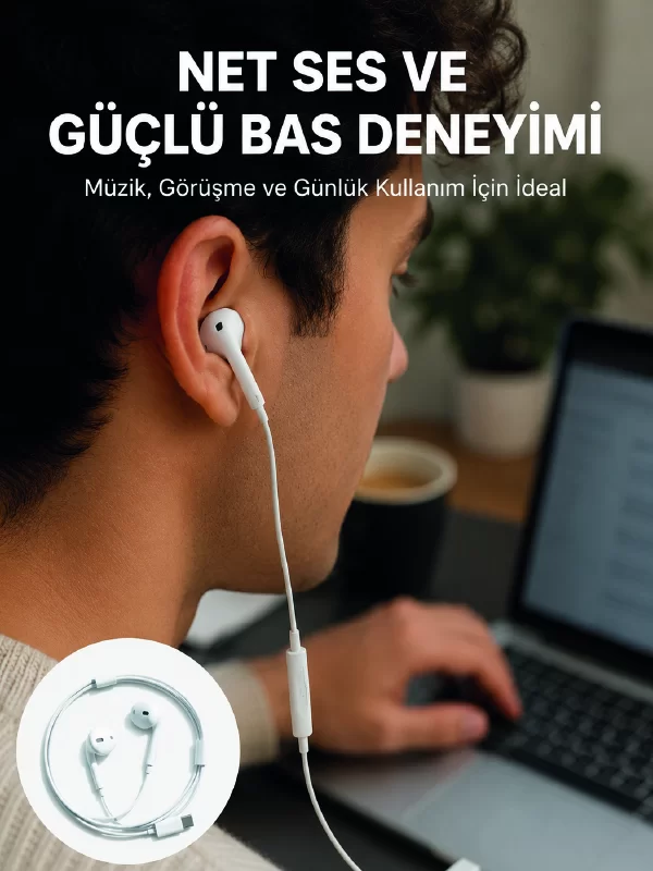 Kablolu Type C Kulak İçi Kulaklık Kristal Netliğinde Ses Kalitesi Yeni Nesil 1 Kablolu Type C Kulak İçi Kulaklık Kristal Netliğinde Ses Kalitesi Yeni Nesil