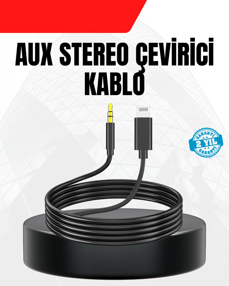 1 Metre Lightning to Aux Çevirici Kablo Stereo Ses Yüksek Kalite 1 1 Metre Lightning to Aux Çevirici Kablo Stereo Ses Yüksek Kalite