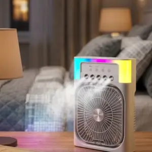 Mini Klima Fan Su Hazneli USB Şarjlı Sessiz Masaüstü Soğutucu