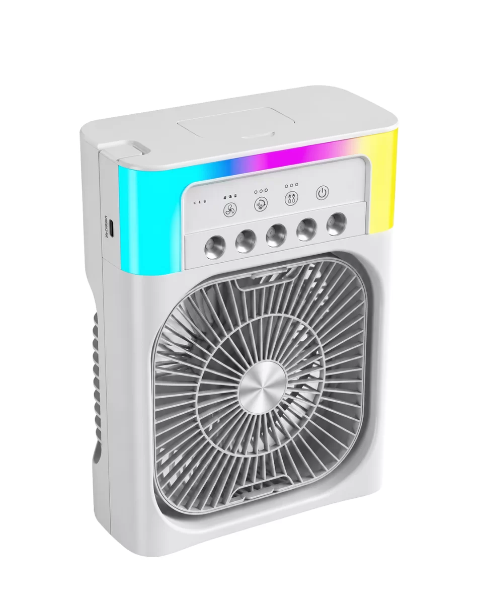 Mini Klima Fan Su Hazneli USB Şarjlı Sessiz Masaüstü Soğutucu 3 Mini Klima Fan Su Hazneli USB Şarjlı Sessiz Masaüstü Soğutucu - Görsel 3