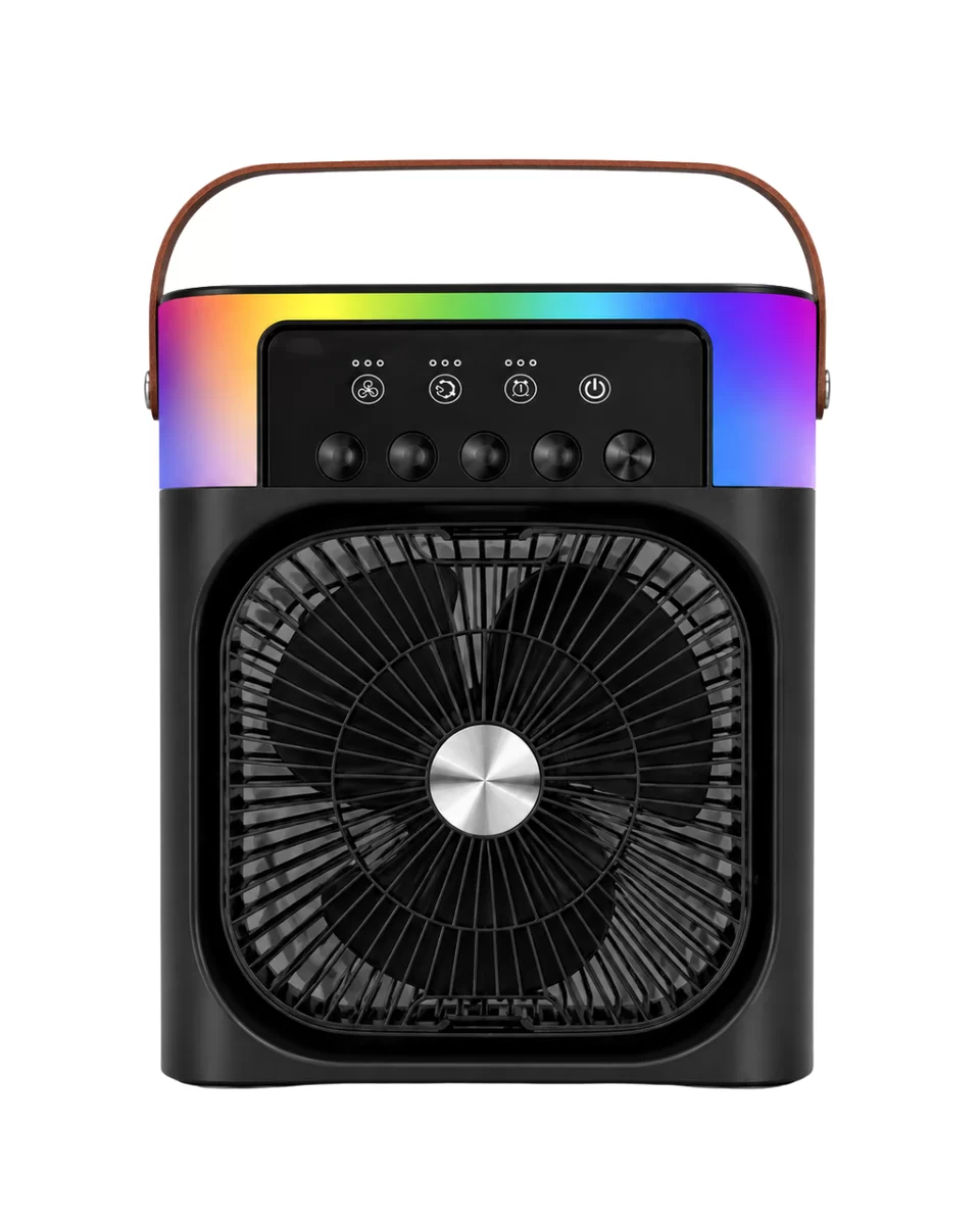 Taşınabilir Mini Klima Nemlendirici Fan RGB Led Aydınlatmalı USB Fan 4 Taşınabilir Mini Klima Nemlendirici Fan RGB Led Aydınlatmalı USB Fan - Görsel 4