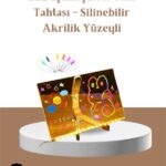 LED Aydınlatmalı Şeffaf Mesaj Tahtası – 30x20 cm Neon Etkili Yazılar İçin Tasarlandı