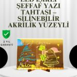 Dekoratif LED Yazı Tahtası – Silinebilir Neon Kalemli Planlama ve Hatırlatma İçin İdeal