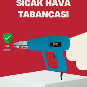 2 Kademeli Güçlü Sıcak Hava Tabancası 380° – 500° Isı Ayarı