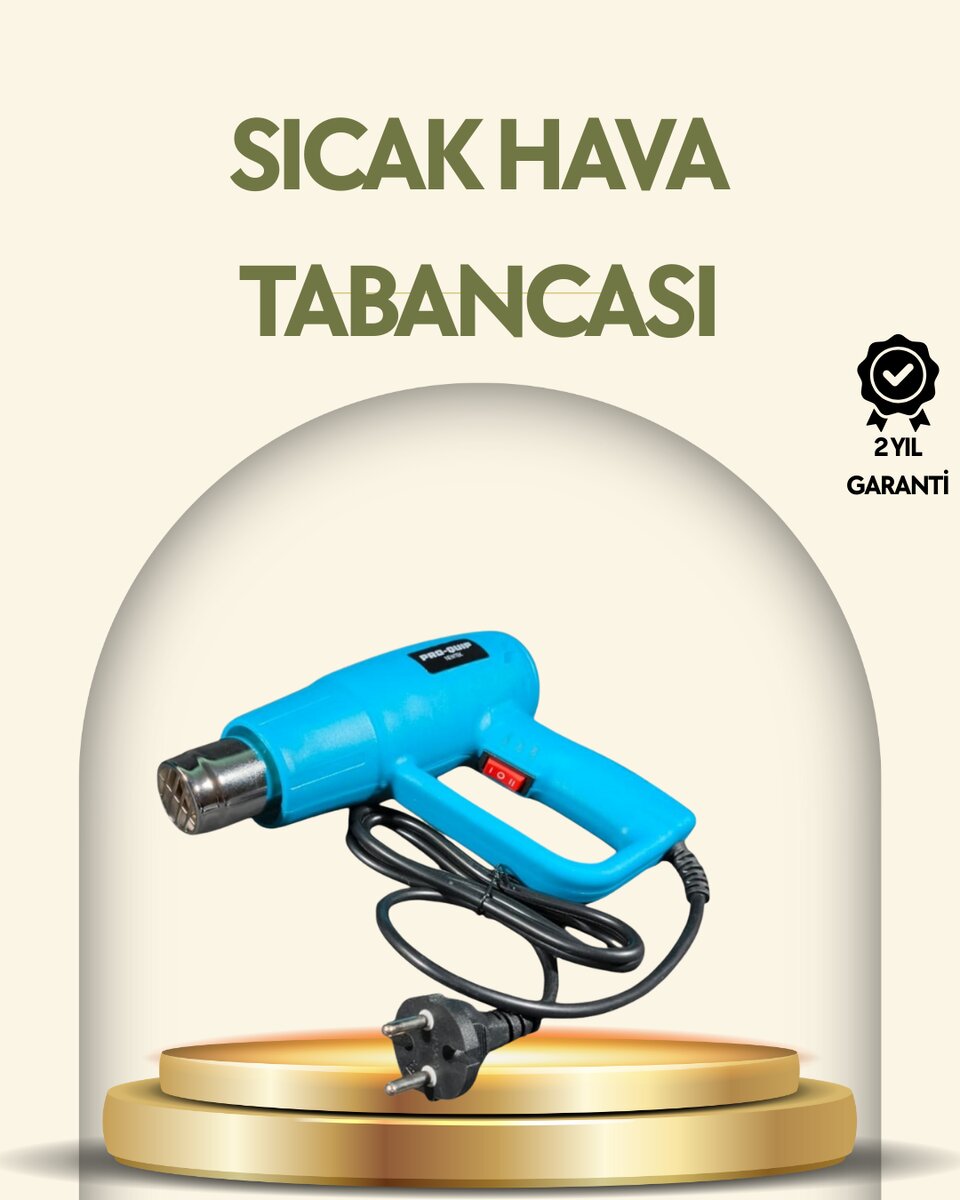 2000W Profesyonel 2 Kademeli Isı Tabancası Sıcak Hava Üfleme 1 2000W Profesyonel 2 Kademeli Isı Tabancası Sıcak Hava Üfleme