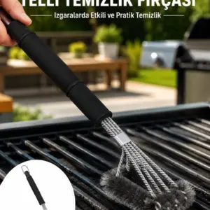 Haydiburaya 114 Izgara ve Barbekü Temizleme Fırçası Dayanıklı Tasarım Yeni Nesil
