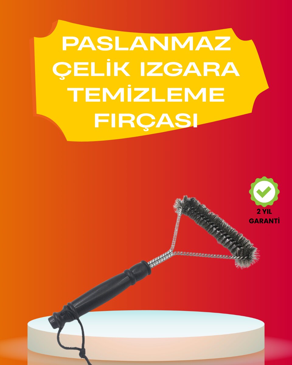 Mangal Izgara Temizleme Fırçası Pas Tutmaz Çelik Telli 1 Mangal Izgara Temizleme Fırçası Pas Tutmaz Çelik Telli