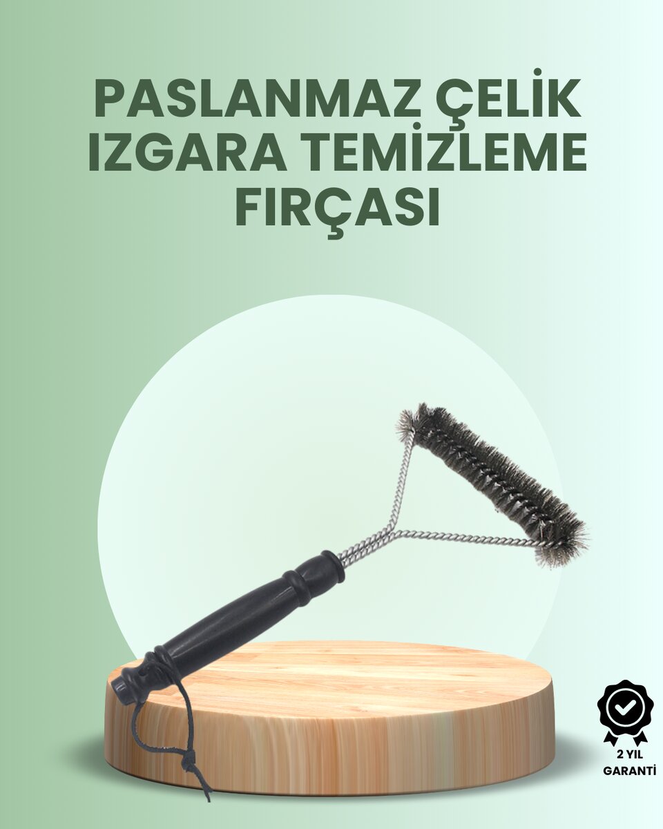 Barbekü ve Mangal İçin Tel Izgara Temizleyici Fırça 1 Barbekü ve Mangal İçin Tel Izgara Temizleyici Fırça