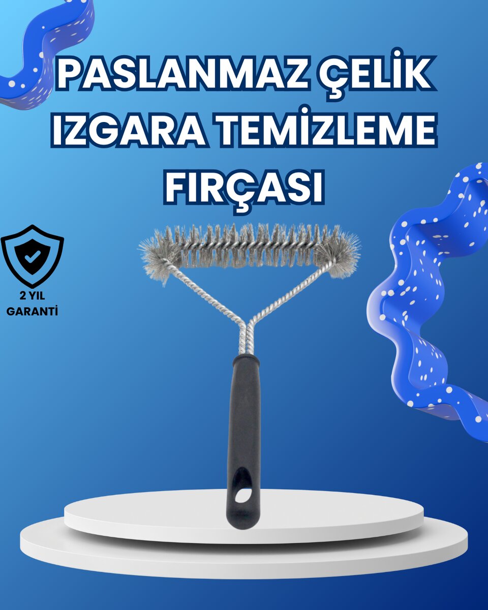 Paslanmaz Çelik Izgara Temizleme Fırçası Mangal ve Barbekü İçin 1 Paslanmaz Çelik Izgara Temizleme Fırçası Mangal ve Barbekü İçin