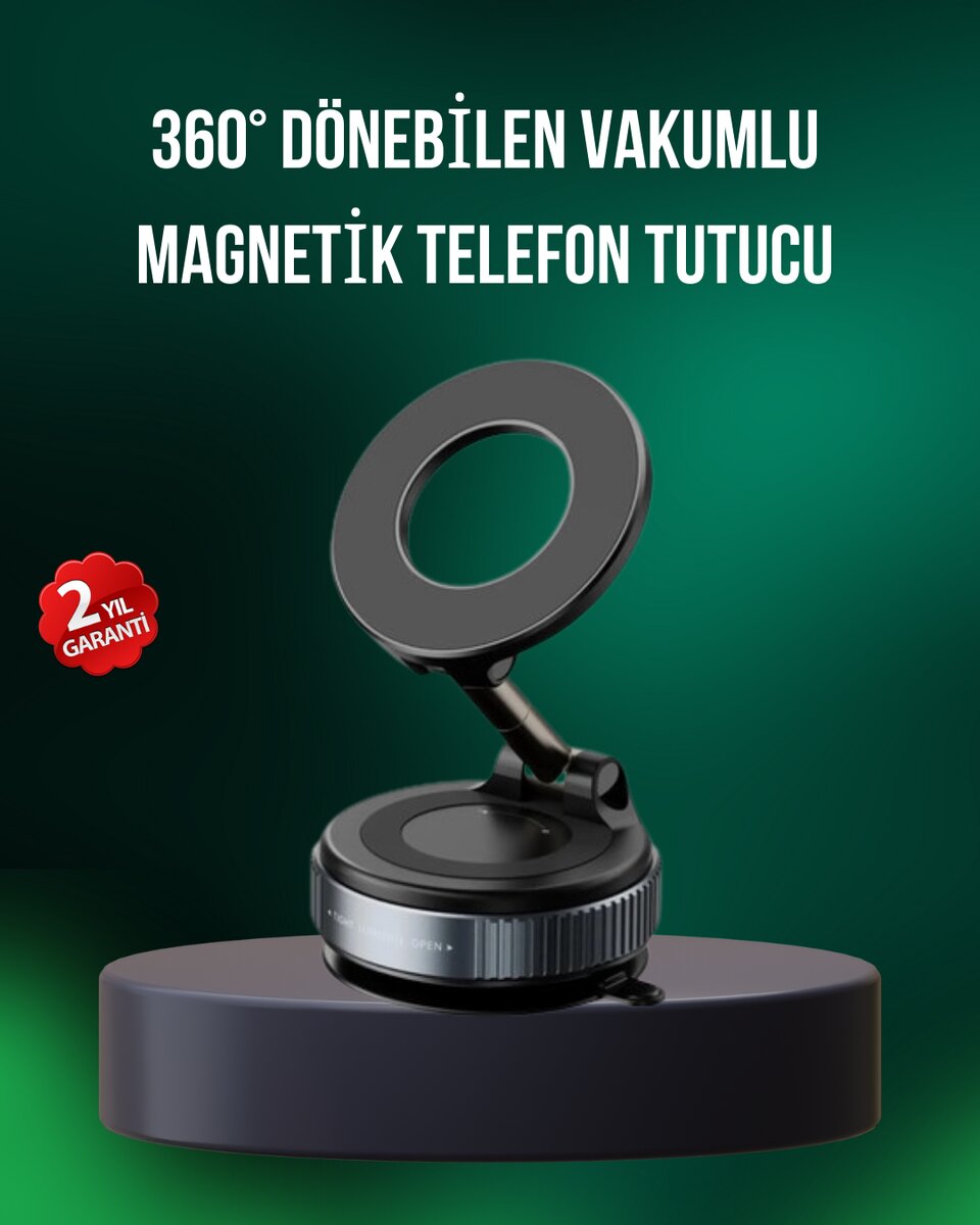 Alüminyum Gövdeli Manyetik Araç İçi Telefon Tutucu 1 Alüminyum Gövdeli Manyetik Araç İçi Telefon Tutucu