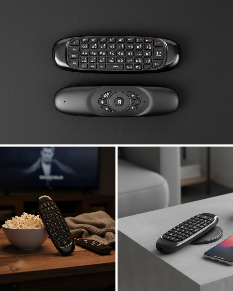 Android TV ve PC Uyumlu Kablosuz Hava Fareli Kumanda 1 Android TV ve PC Uyumlu Kablosuz Hava Fareli Kumanda