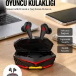 Profesyonel TWS Işıklı Kablosuz Bluetooth Kulaklık Oyuncu Kulaklığı Yeni Nesil