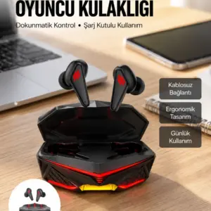 Profesyonel TWS Işıklı Kablosuz Bluetooth Kulaklık Oyuncu Kulaklığı Yeni Nesil