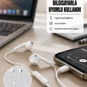 Yüksek Ses Kaliteli Mikrofonlu Kablolu Kulak İçi Kulaklık Yeni Nesil