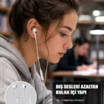 Ergonomik Tasarımlı Stereo Ses Performanslı Kablolu Kulaklık Yeni Nesil