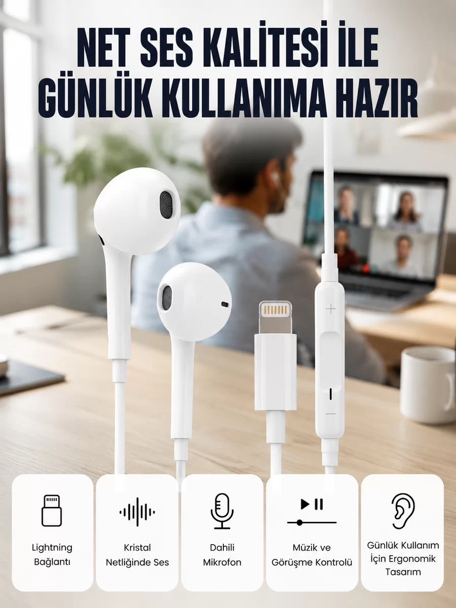 Derin Bas ve Net Ses Özellikli Kulak İçi Kulaklık Yeni Nesil 1 Derin Bas ve Net Ses Özellikli Kulak İçi Kulaklık Yeni Nesil
