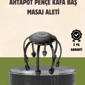 Kafa Masaj Cihazı 8 Motorlu 360 Derece Tam Kapsamlı Rahatlatıcı Masaj