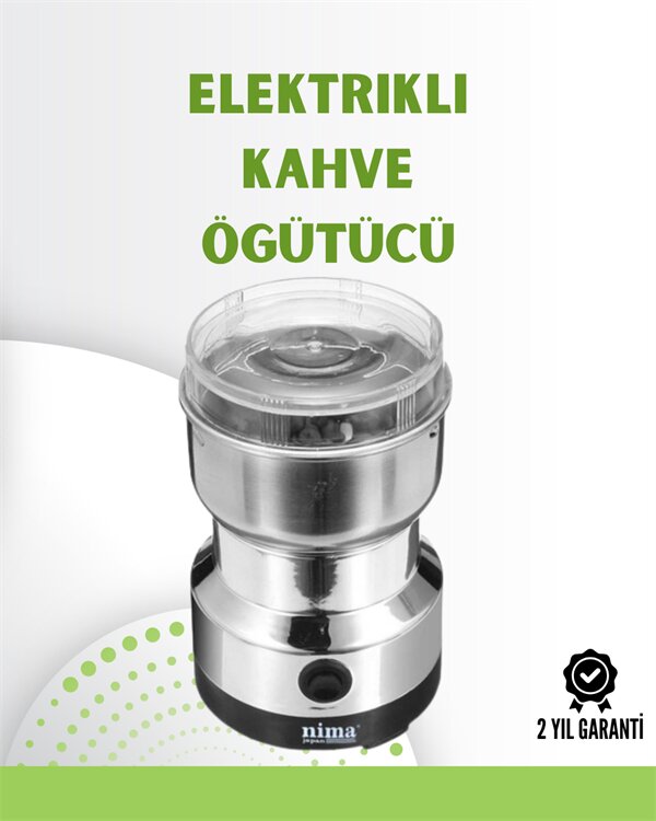 Kahve ve Baharat Değirmeni | Kompakt, Hafif, Hızlı Öğütme, Şeffaf Kapaklı, Kolay Kullanım 1 Kahve ve Baharat Değirmeni | Kompakt, Hafif, Hızlı Öğütme, Şeffaf Kapaklı, Kolay Kullanım