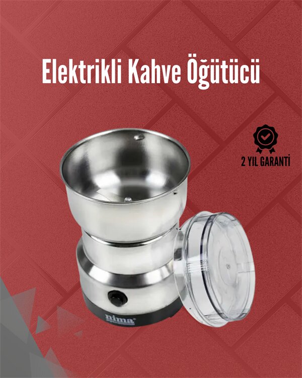 Paslanmaz Çelik Elektrikli Kahve Değirmeni | Sessiz Hızlı Çok Amaçlı Öğütücü (200W) 1 Paslanmaz Çelik Elektrikli Kahve Değirmeni | Sessiz Hızlı Çok Amaçlı Öğütücü (200W)
