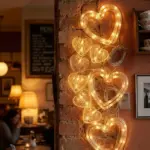 Dekoratif Kalp LED Neon Lamba Romantik Oda Balkon ve Masa Üstü Işığı