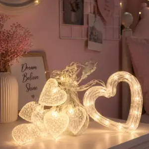 Kalp Figürlü LED Neon Dekor Işığı Romantik Ortam Aydınlatması