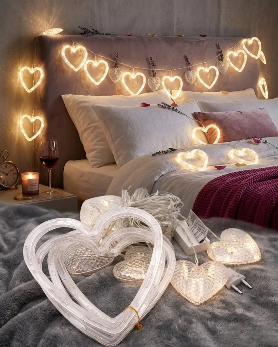 Kalp Şeklinde LED Neon Işık Dekoratif Romantik Oda ve Duvar Lambası 1 Kalp Şeklinde LED Neon Işık Dekoratif Romantik Oda ve Duvar Lambası