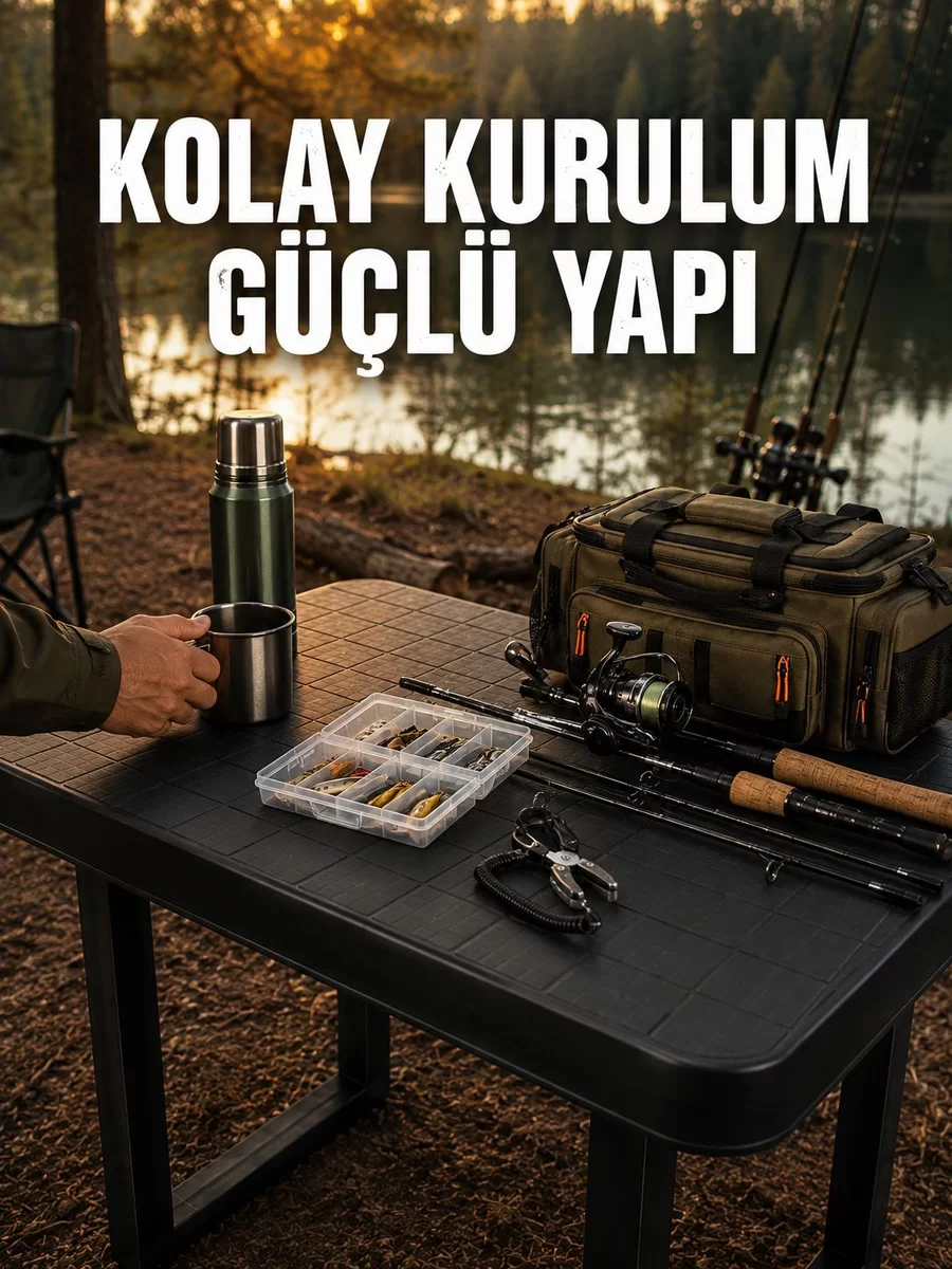 Pratik Katlanabilir Masa Kamp Piknik Bahçe ve Karavan Kullanımına Uygun 1 Pratik Katlanabilir Masa Kamp Piknik Bahçe ve Karavan Kullanımına Uygun
