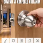 Estetik Güvenli Topuzlu Kapı Kilidi