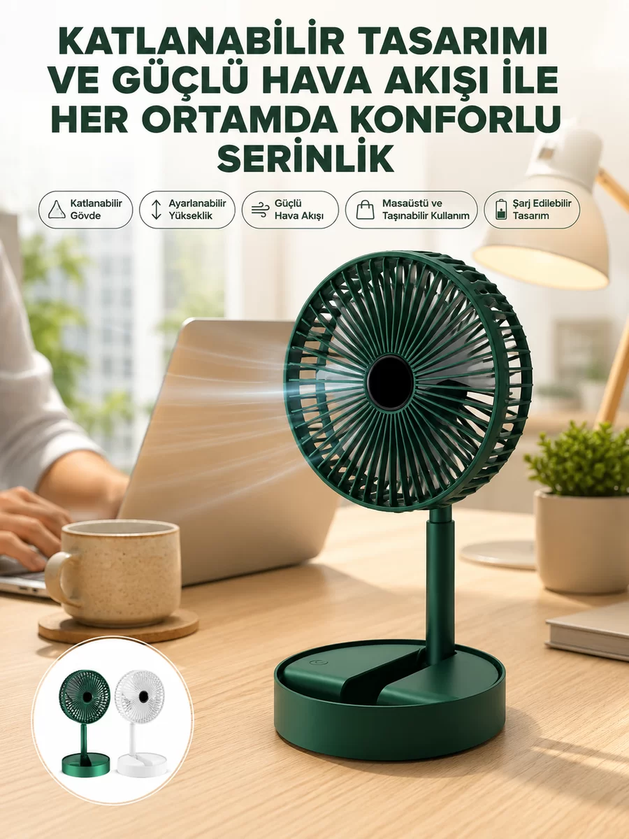 Katlanabilir Usb Şarjlı Masaüstü Soğutucu Mini Fan Telefon Tutucu 1 Katlanabilir Usb Şarjlı Masaüstü Soğutucu Mini Fan Telefon Tutucu