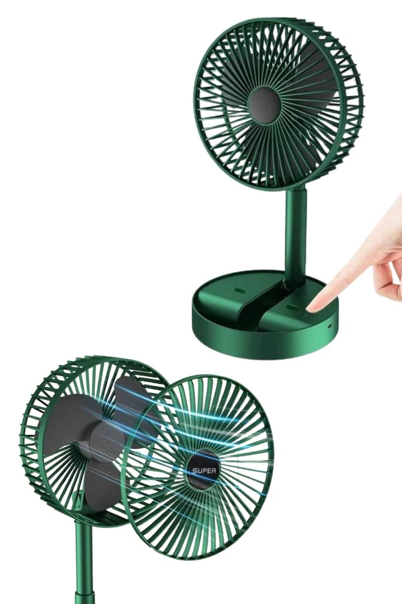 Katlanabilir Teleskopik Şarjlı Fan Masaüstü Soğutucu Vantilatör 4 Katlanabilir Teleskopik Şarjlı Fan Masaüstü Soğutucu Vantilatör - Görsel 4