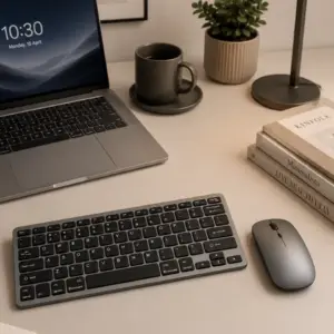 Haydiburaya 7 Bluetooth ve 2.4G Destekli Kablosuz Klavye Mouse Seti Şarj Edilebilir