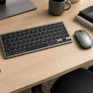 Şarjlı Kablosuz Klavye ve Mouse Seti Kompakt Taşınabilir Tasarım
