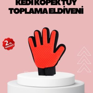 Evcil Hayvanlar İçin Tüy Dökülme Önleyici Eldiven – Masaj ve Temizlik İçin Yumuşak Silikon Uçlu