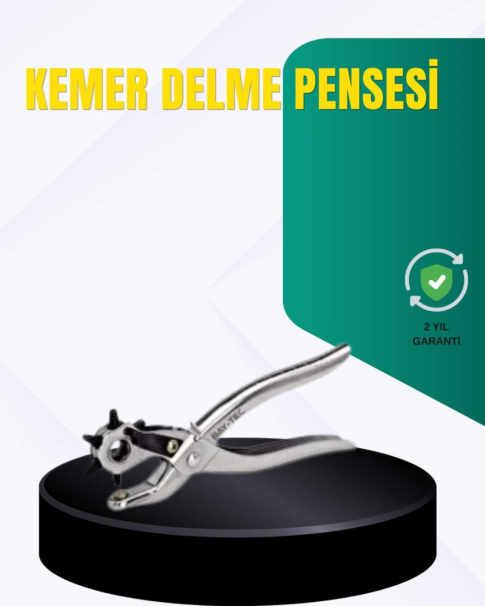Metal Gövdeli Ayarlanabilir Deri Delme Pensesi 2.5–5 mm Delik Açma Aracı 1 Metal Gövdeli Ayarlanabilir Deri Delme Pensesi 2.5–5 mm Delik Açma Aracı