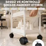 Zemin Korumalı Kilitli Ayak Tekerlek Seti 6 cm
