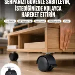 Sehpa ve Restoran Arabası İçin Kilitli Ayak 4’lü